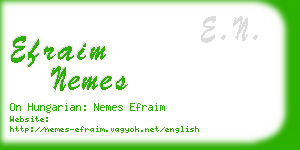 efraim nemes business card